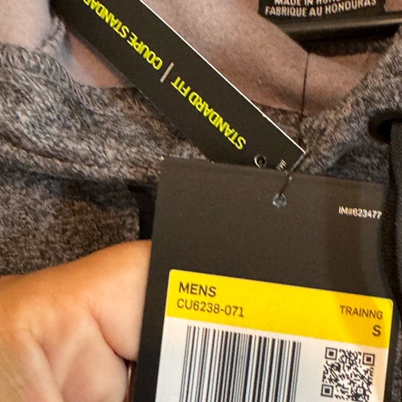 Nike Men's Charcoal Hoodie with White Logo - Picture 4 of 5